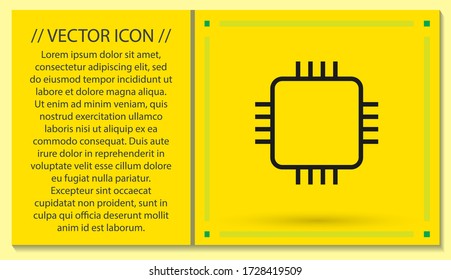 Microchip line icon vector. lorem ipsum Flat Design JPG