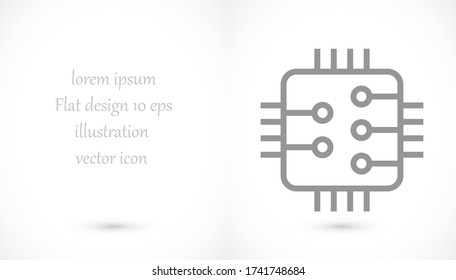 Microchip line icon vector. lorem ipsum Flat Design JPG