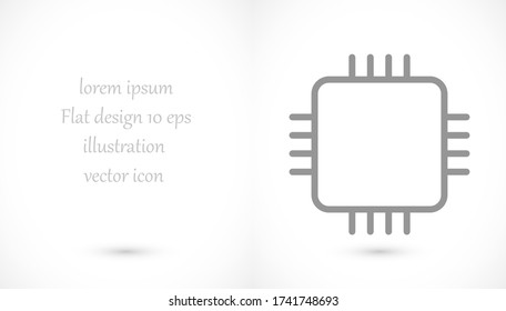 Microchip line icon vector. lorem ipsum Flat Design JPG