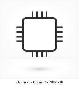 Microchip line icon vector. lorem ipsum Flat Design JPG