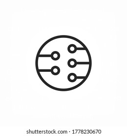 Microchip line icon vector. lorem ipsum Flat Design JPG