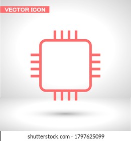 Microchip line icon vector. lorem ipsum Flat Design JPG