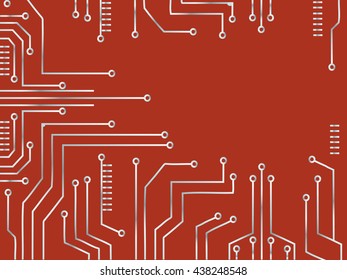 microchip line technology and space abstract background