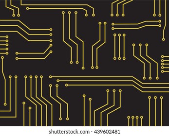 microchip line technology symbol abstract background vector