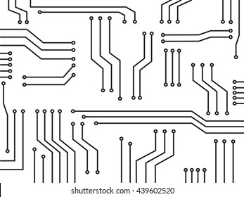 microchip line technology symbol abstract background vector