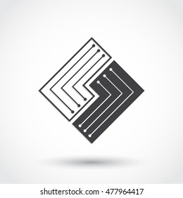 microchip logo / electronic technology symbol