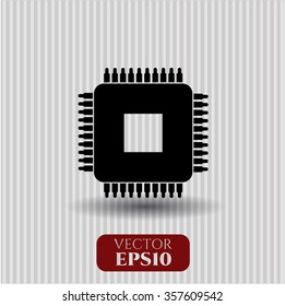 Microchip, microprocessor symbol