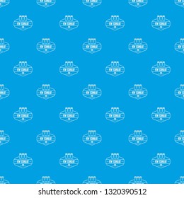Microchip pattern vector seamless blue repeat for any use