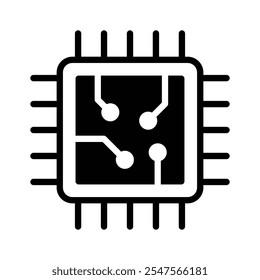 A microchip representing processing and computing in electronic devices.