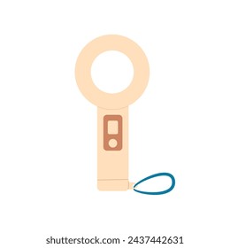 Microchip scanner pets. Veterinary identification domestic animal elements. Vector flat illustration.