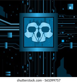 Microchip skull