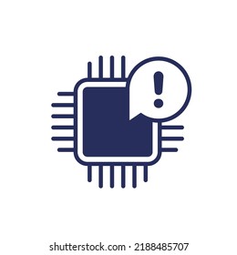 Microchip Supply Shortage Icon, Vector