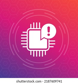 Mikrochip-Lieferknappheit, Vektorsymbol