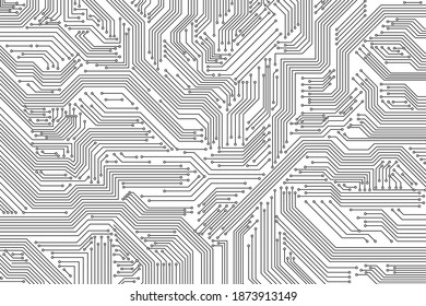 Microchip technology background. Abstract circuit, digital electronics scheme texture. Hardware motherboard, tech data recent vector pattern