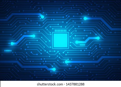 Microchip Technology Background, blue circuit board pattern