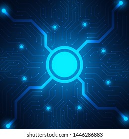 Microchip Technology Background, blue circuit board pattern
