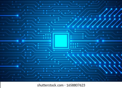 Microchip Technology Background, blue digital circuit board pattern