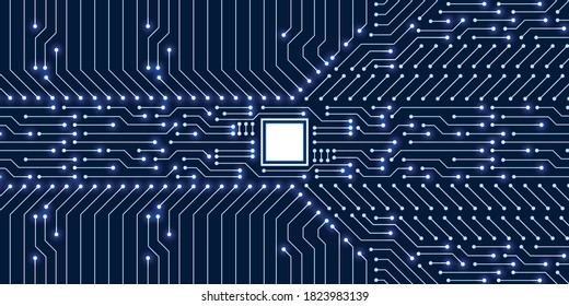 Microchip Technology Background, blue digital circuit board pattern