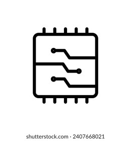 Microchip Technology and Computing line icon, outline icon, vector, pixel perfect icon svg