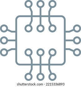 Microchip vector icon. Can be used for printing, mobile and web applications.