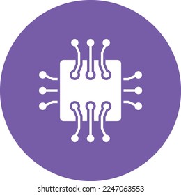 Microchip vector icon. Can be used for printing, mobile and web applications.
