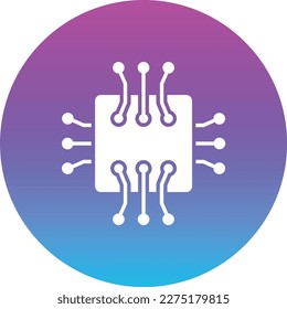 Microchip vector icon. Can be used for printing, mobile and web applications.