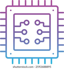 Microchip vector icon. Can be used for printing, mobile and web applications.