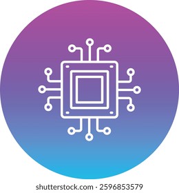 Microchip vector icon. Can be used for printing, mobile and web applications.