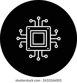 Microchip vector icon. Can be used for printing, mobile and web applications.