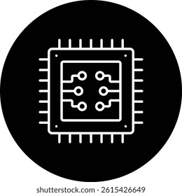 Microchip vector icon. Can be used for printing, mobile and web applications.
