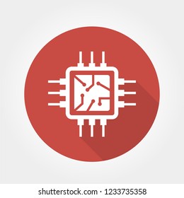 microchip vector icon. design