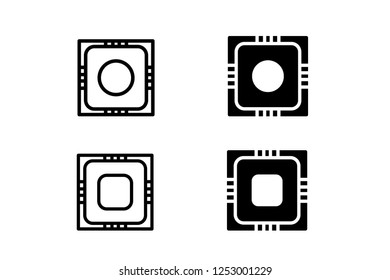 Microchip vector icon illustration