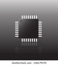 microchip vector illustration