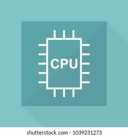 Microchip vector line icon