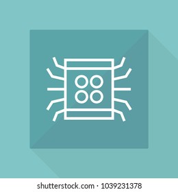 Microchip vector line icon