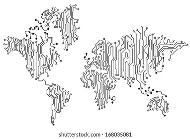 Microchip world map