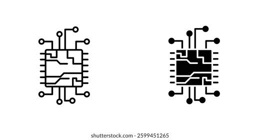 Microchipicons for ui. vector illustration