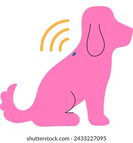 ilustración de estilo plano de perro microastillado