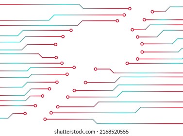 Microcircuit Background Microprocessor Electronic Circuit Vector Stock ...