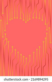 Microcircuit background. Microprocessor. Electronic circuit. Vector microcircuit. Printed circuit board.