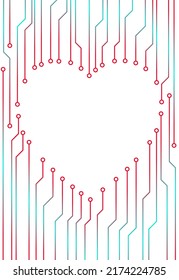 Microcircuit background. Microprocessor. Electronic circuit. Vector microcircuit. Printed circuit board.