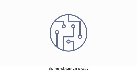 Microcircuit icon, processor icon, technology symbol. Motherboard, chip icon