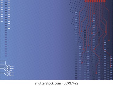Microcircuit-style background with room for text