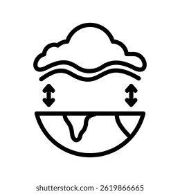 Microclimate Line Vector Illustration Isolated On White Background.