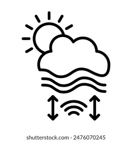Microclimates icon line vector illustration
