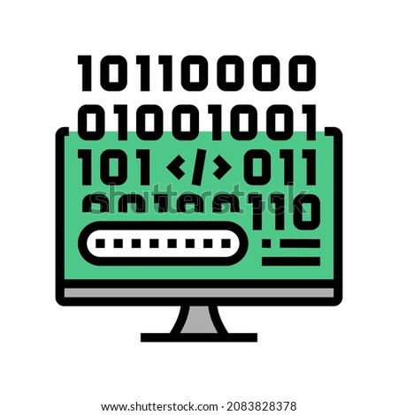 microcode development color icon vector. microcode development sign. isolated symbol illustration