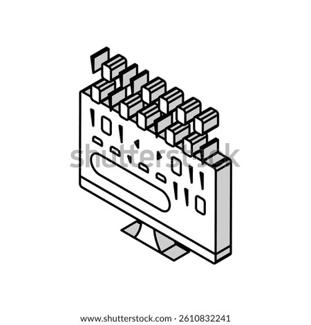 microcode development isometric icon vector. microcode development sign. isolated symbol illustration