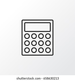 Microcomputer Icon Symbol. Premium Quality Isolated Calculator Element In Trendy Style.