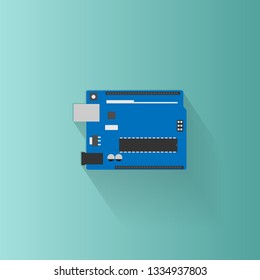 Micro-controller. Electronic Board  - Vector