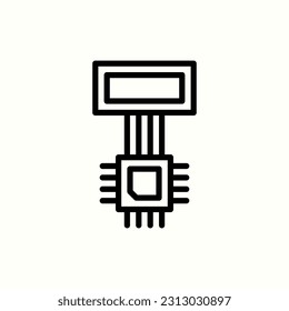 microcontroller icon, isolated icon in light background, perfect for website, blog, logo, graphic design, social media, UI, mobile app
